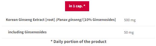 Κορεάτικο Ginseng 500 mg - 90 κάψουλες