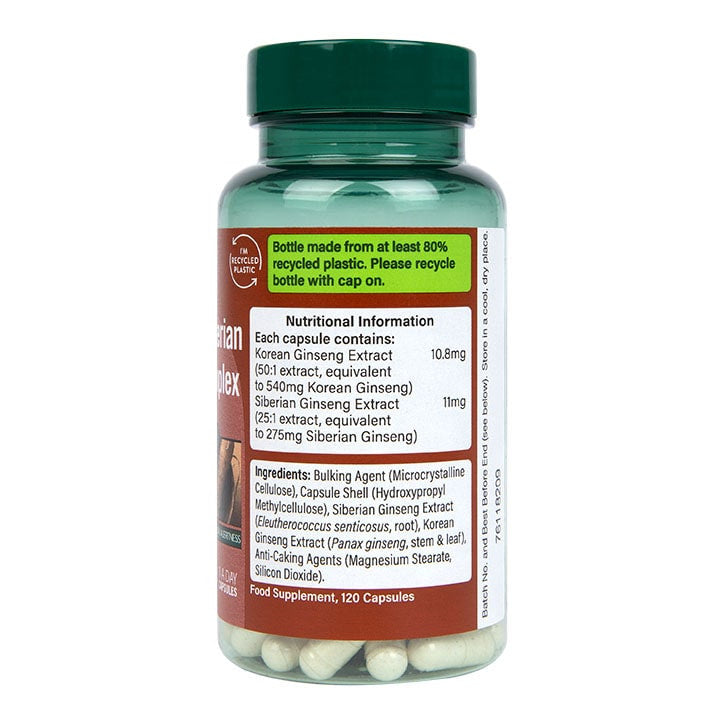 Κορεάτικα και σιβηριανό σύμπλεγμα ginseng - 120 κάψουλες