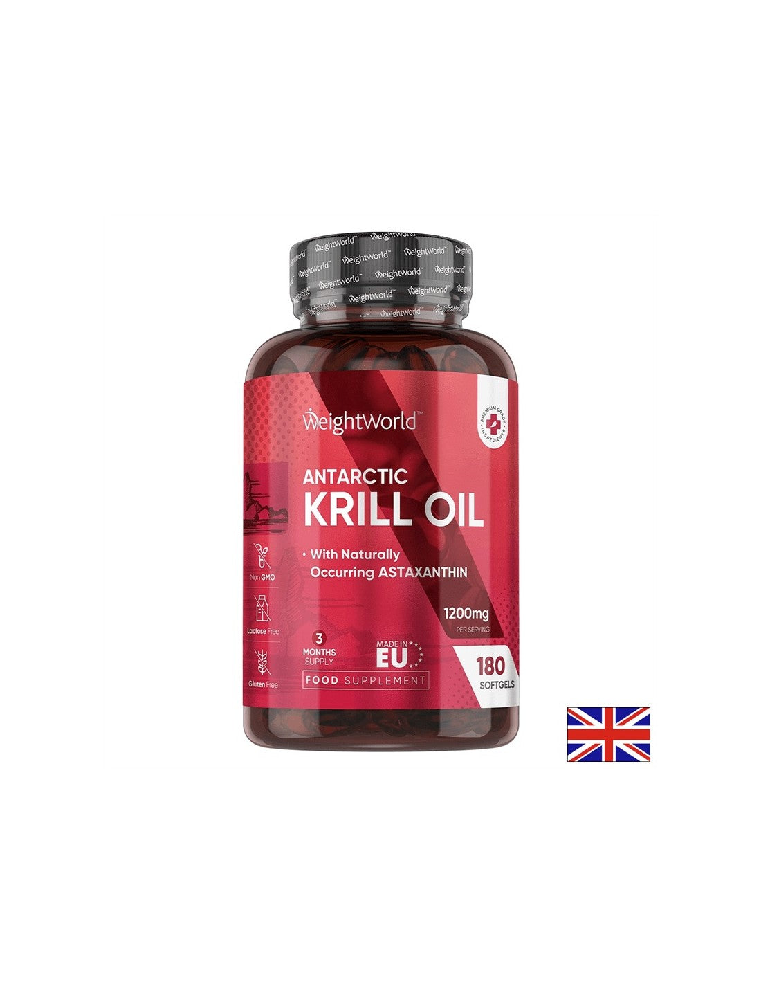 Καρδιά, εγκεφάλου και όρασης - Ανταρκτική Krill Oil 600 mg, 180 κάψουλες softgel - λάδι κριλ