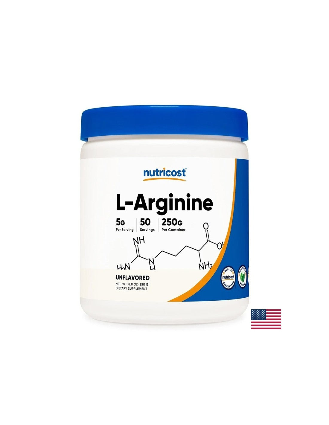 Ενέργεια και μυϊκή μάζα - L -αργινίνη, 5000 mg x 250 g, σκόνη