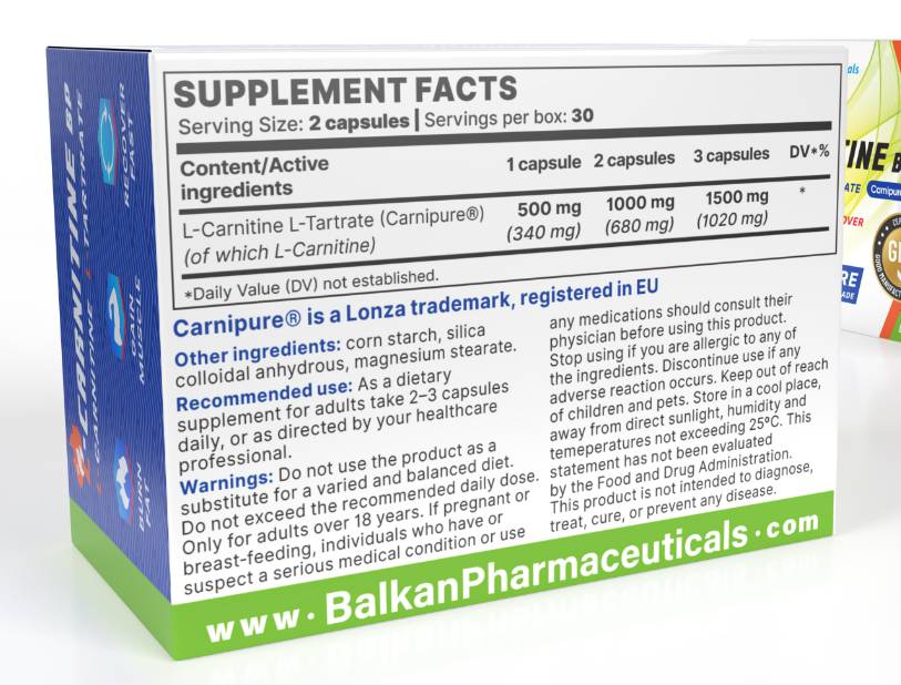 L-καρνιτίνη BP | Carnipure® - 60 κάψουλες