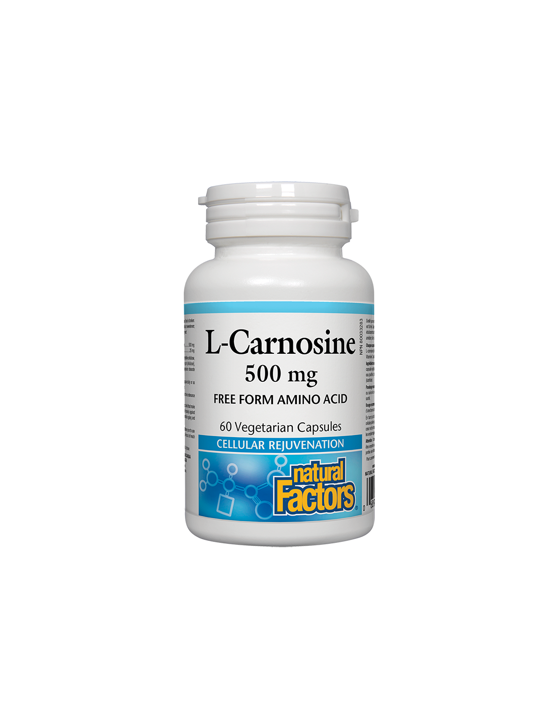 L-Καρνοσίνη/ L-Καρνοσίνη 500 mg x 60 κάψουλες <tc>Natural Factors</tc>