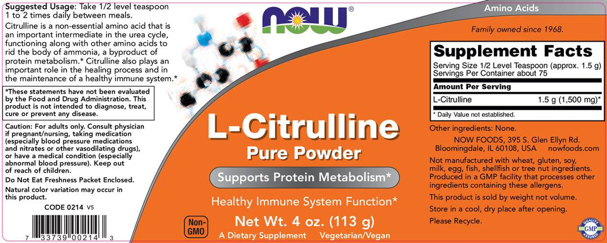 Σκόνη L -Citrulline - 113 γραμμάρια