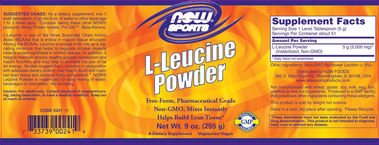 Σκόνη L -leucine - 255 γραμμάρια