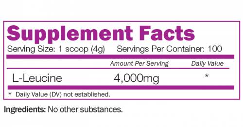 Σκόνη L-Leucine - 400 γραμμάρια