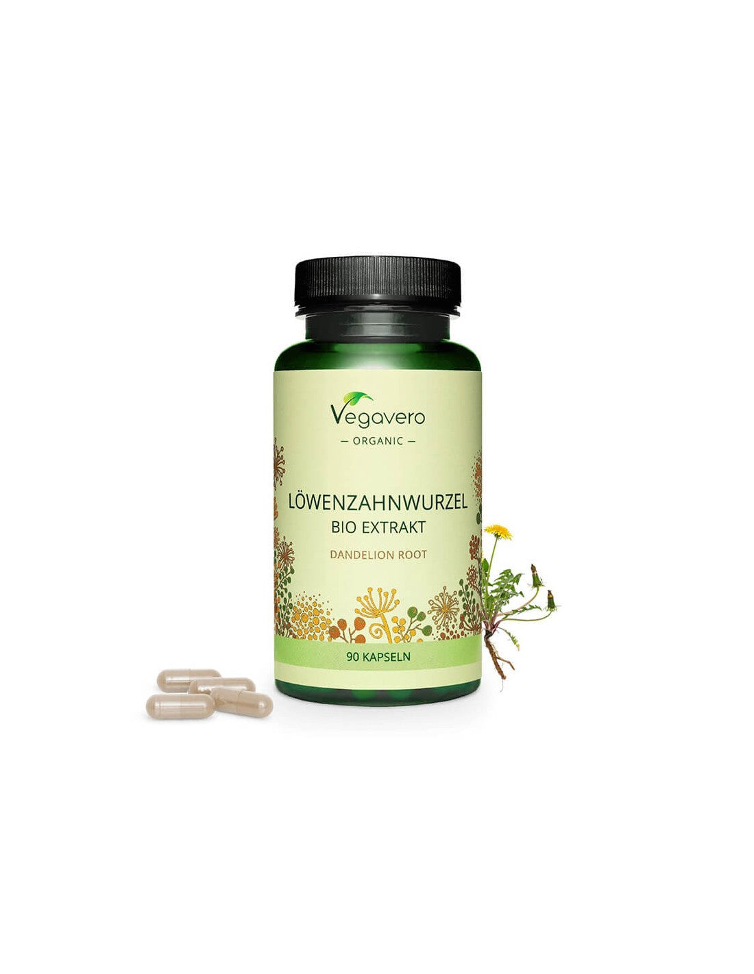 Löwezahnnwurzel Bio Extrakt - Εκχύλισμα Bio πικραλίδας, 90 κάψουλες <tc>Vegavero</tc>