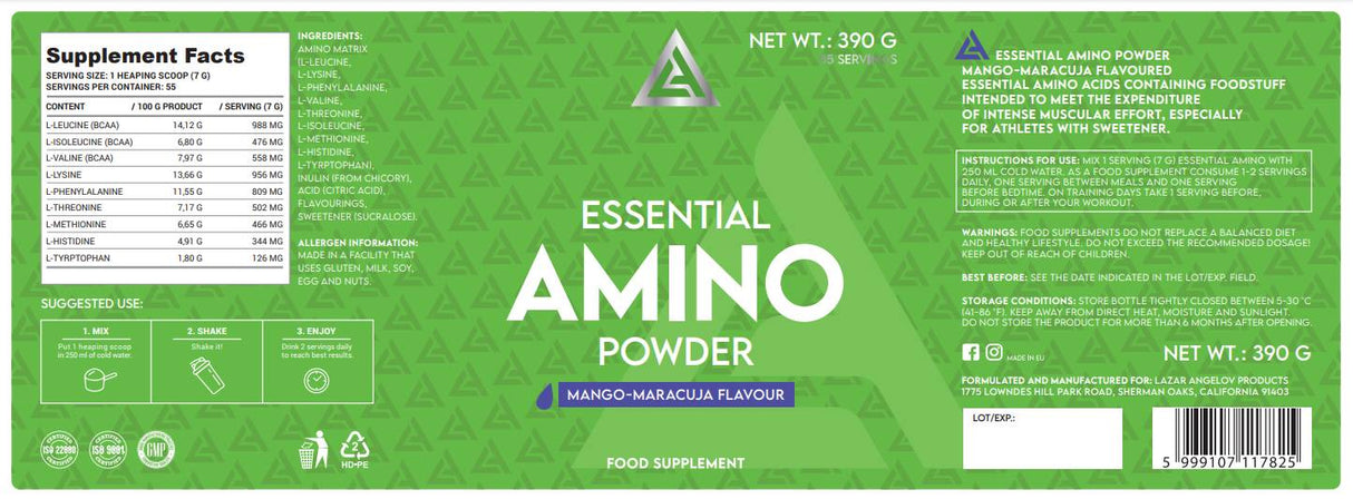 LA Essential Amino Powder | ΗΑΑ - 390 γραμμάρια