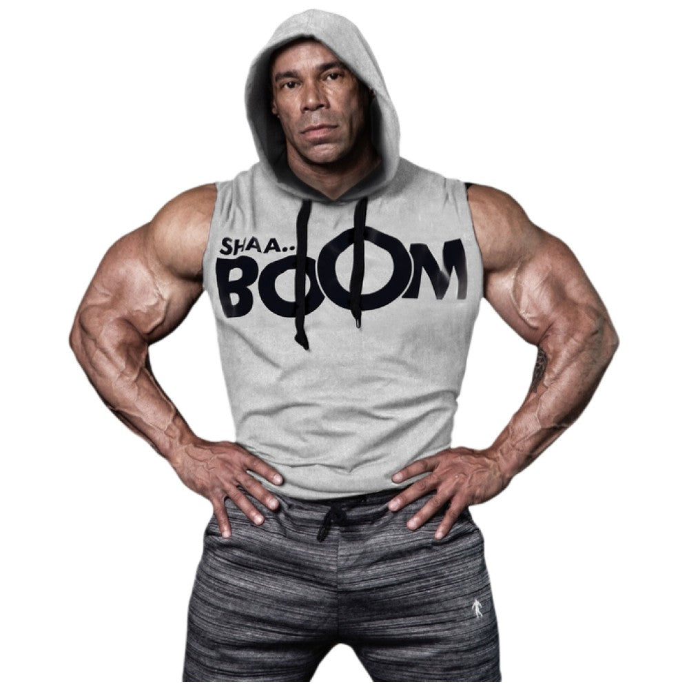 Φούτερ ανδρών χωρίς μανίκια/LM Hoodie Αμάνικο Shaa Boom - Γκρι