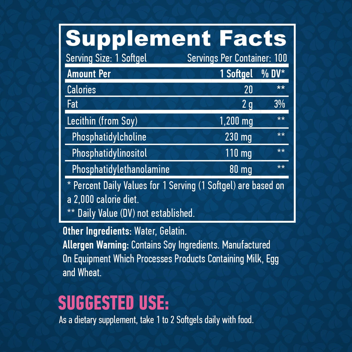 Λεκιθίνη 1.200mg./100 softgels