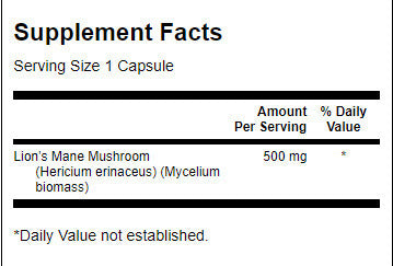 Μανιτάρι Mane Lion 500 mg - 60 κάψουλες