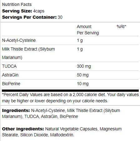 Συκώτι | με κάψουλες TUDCA και Milk Thistle 120