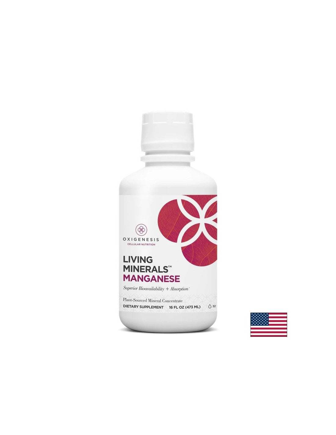 Για υγιή οστά, αρθρώσεις και δέρμα - Manganese Living Minerals, 473 ml