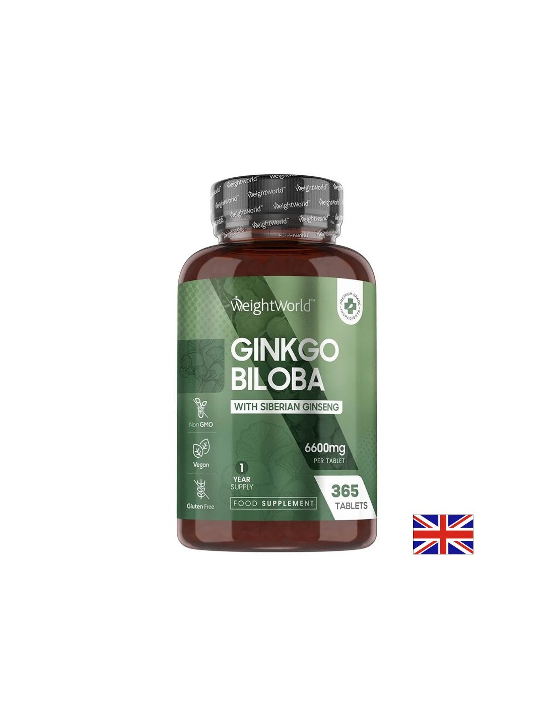 Λειτουργία και κυκλοφορία του εγκεφάλου - Ginkgo Biloba 120 mg + siberian ginseng 24 mg, 365 δισκία