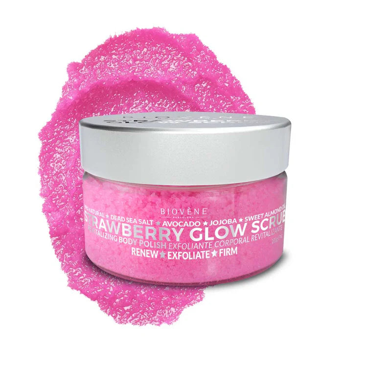 Scrub Glow Strawberry για αναζωογόνηση και ανανέωση του δέρματος 200 g