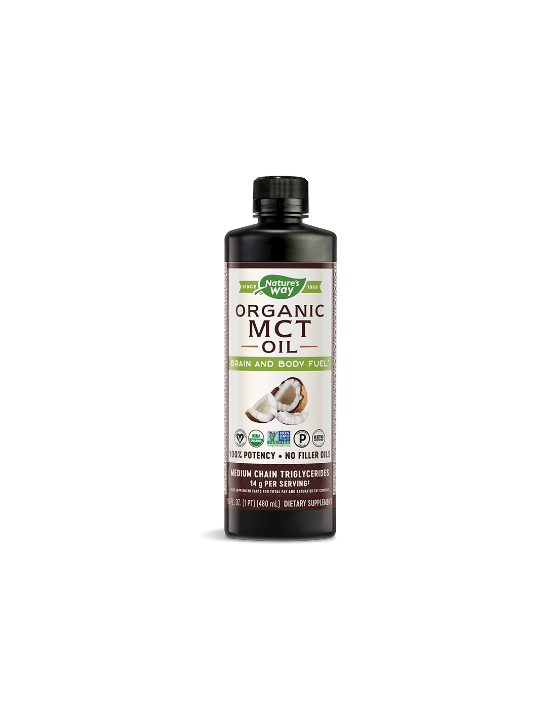 MCT OIL 100% Οργανικά - 480 ml