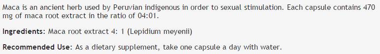 Εκχύλισμα Maca 470 mg - 60 κάψουλες