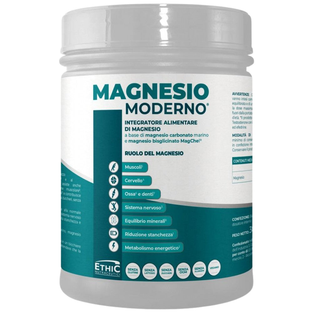 Magnesio Moderno | με θαλάσσιο ανθρακικό μαγνήσιο και μαγνήσιο δισγλυκινικό - 300 γραμμάρια