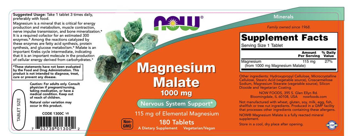 Magnesium Malate 1000 mg - 180 Δισκία