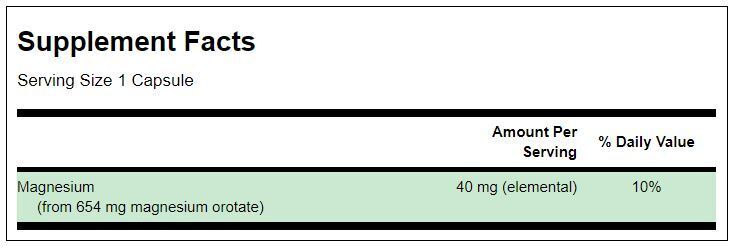 Το OROTATE μαγνησίου 40 mg - 60 κάψουλες