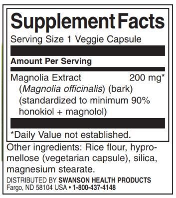 Εκχύλισμα Magnolia 200 mg | Τυποποιημένες - 30 κάψουλες