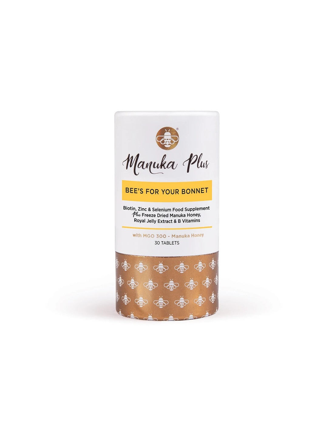 Manuka Plus® Bee για το καπό/ φόρμουλα για τα μαλλιά, το δέρμα και τα νύχια με μέλι από Manuka Mgo 300 x 30 δισκία