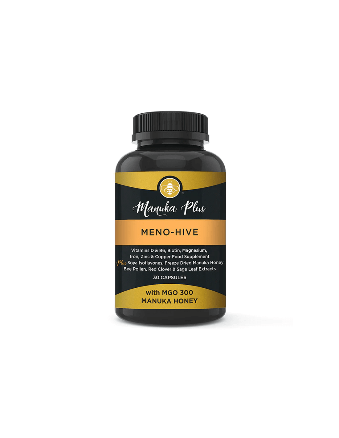 Manuka Plus Meno -Hive με MGO 300 - Manuka Honey - Menopause Formula με Manuka Honey Mgo 300, 30 κάψουλες