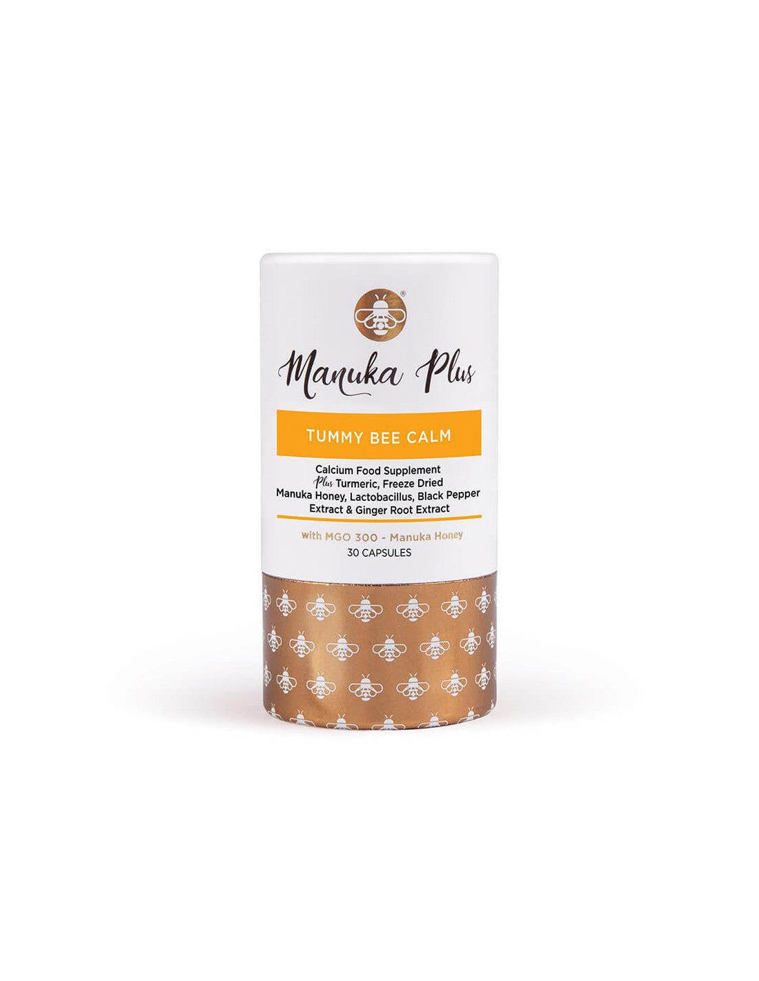 Manuka Plus Tummy Bee Calm με MGO 300/Manuka Honey Formula για καλή πέψη, 30 κάψουλες