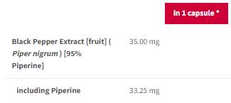 Piperine max 35mg | Power Black Pepper - 90 κάψουλες