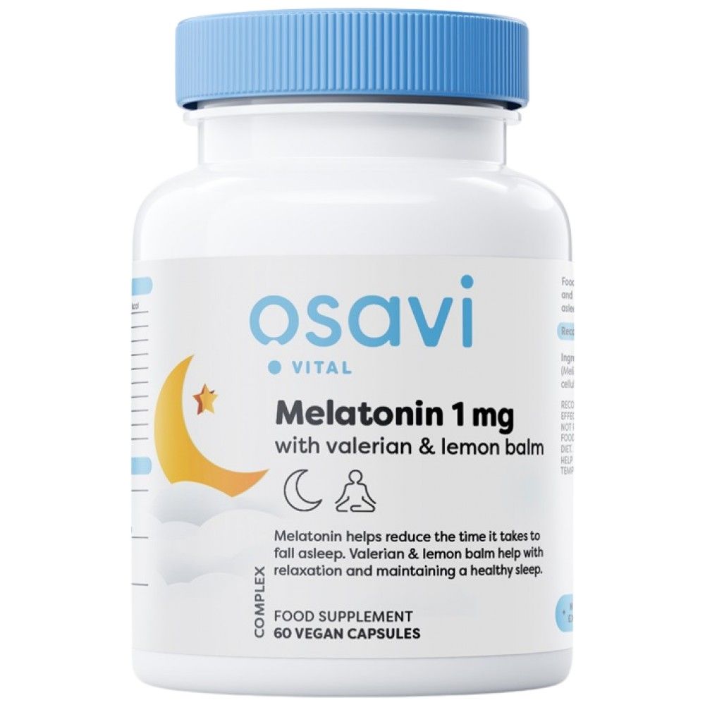 Μελατονίνη με Valerian & Lemon Balm - 60 κάψουλες
