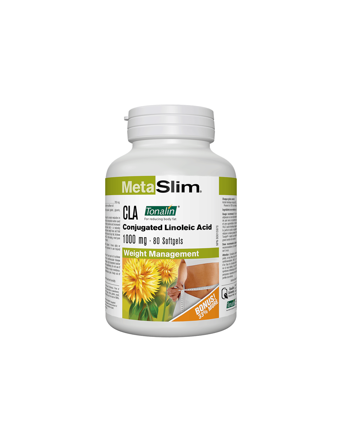 Metaslim® CLA (συζευγμένο λινολεϊκό οξύ) Tonalin® 1000 mg x 80 κάψουλες softgel softgel