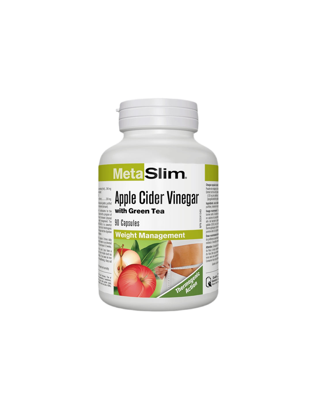 Metaslim® Apple Cider ξίδι - ξύδι μήλου + πράσινο τσάι, 90 κάψουλες