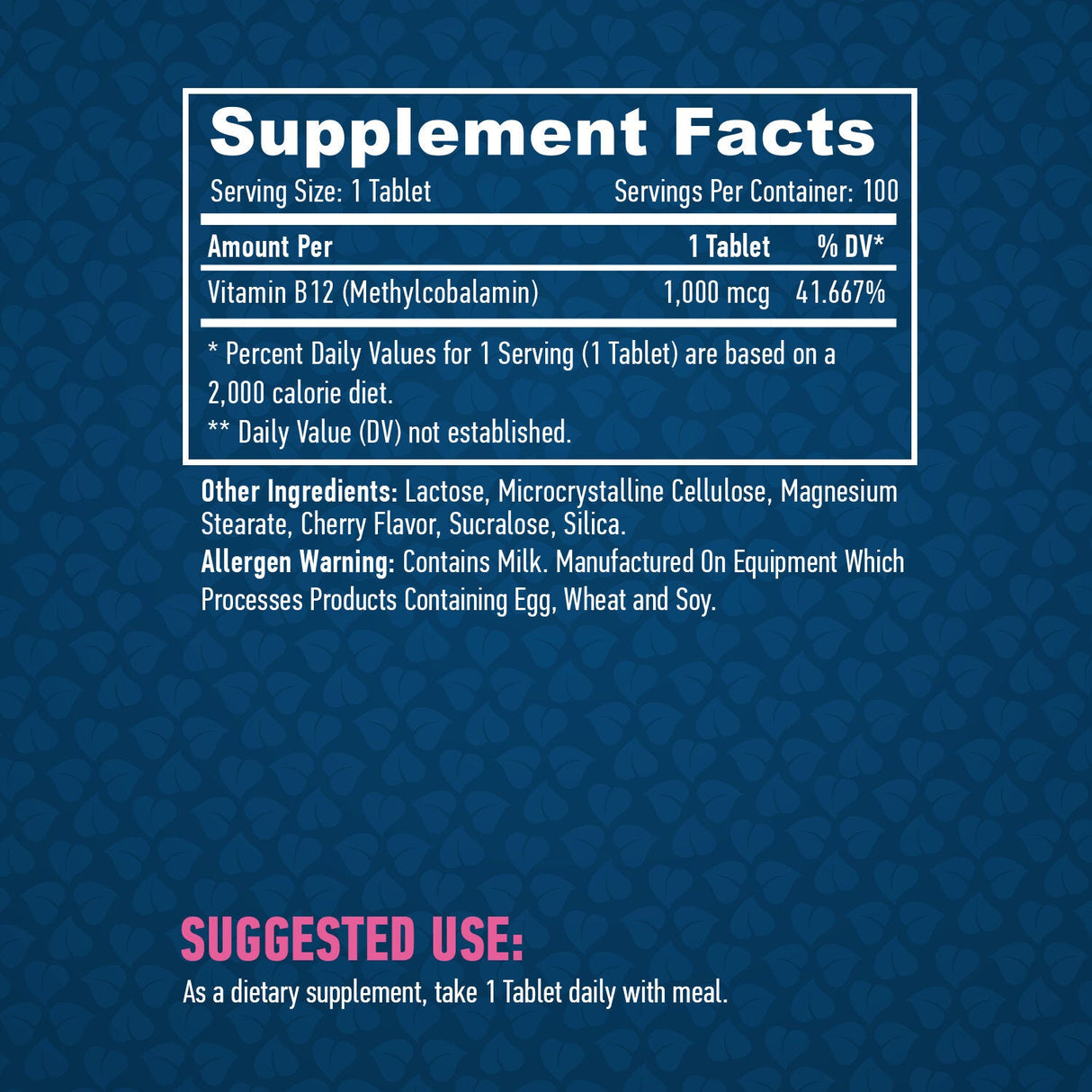 Μεθυλίου Β-12/1000mcg/100 καρτέλες.