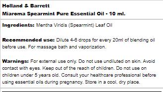 Miaroma Spearmint | Καθαρό Αιθέριο Έλαιο - 10 ml