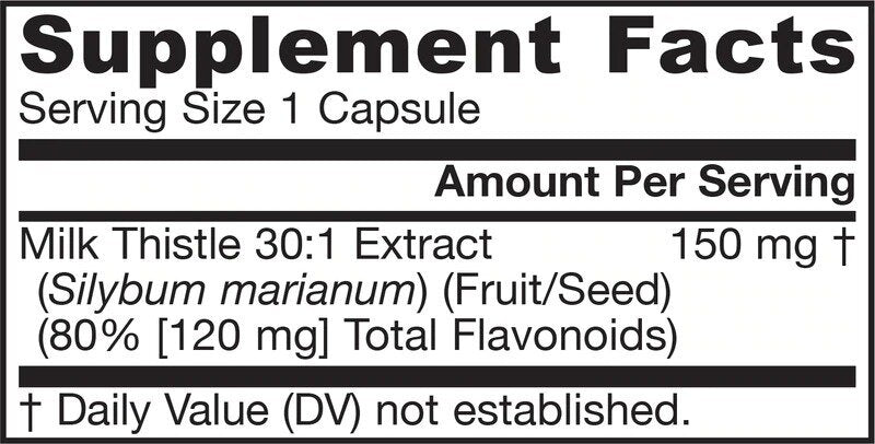 Milk Thistle 150 mg | Τυποποιημένο εκχύλισμα 30: 1 - 100 κάψουλες
