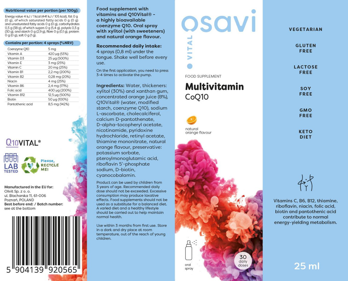 Πολυβιταμίνη CoQ10 | Σπρέι Oray - 25 ml