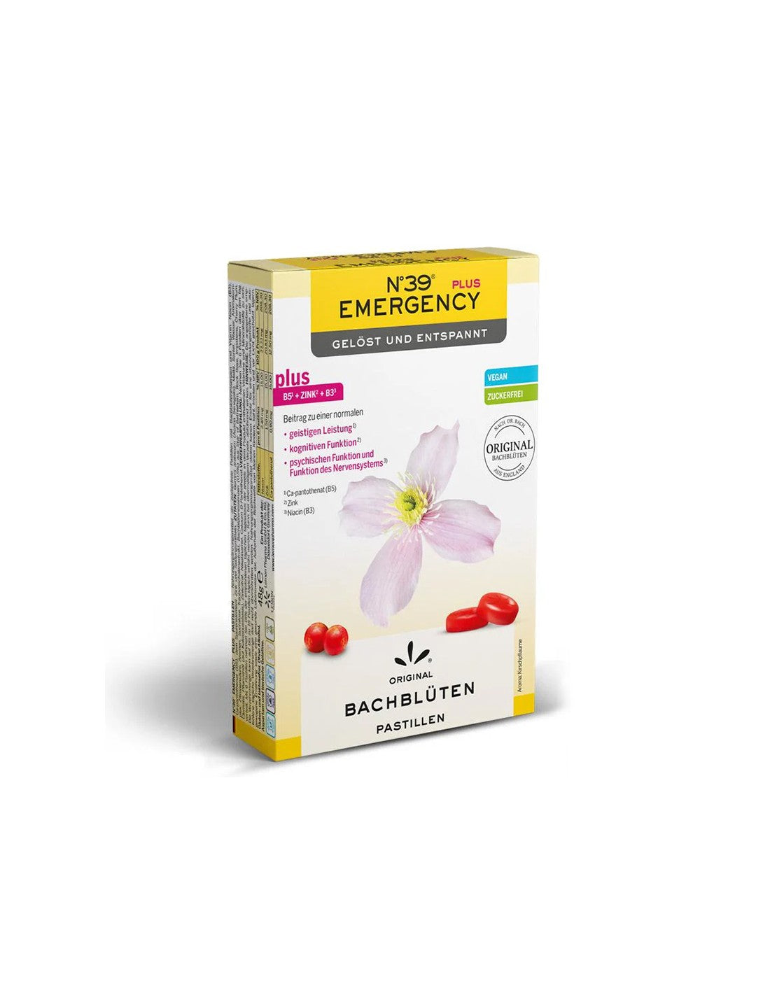 Dr. Bach Lozenges N ° 39 - Έκτακτης ανάγκης (άγχος και άγχος), 48 g (~ 40 τεμάχια)