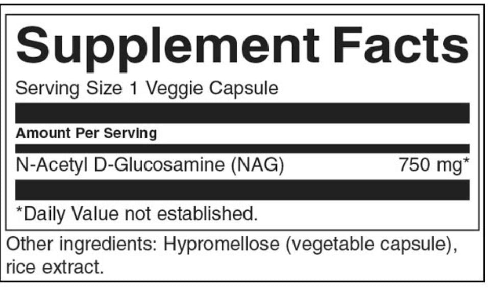Ν-ακετυλο D-γλυκοζαμίνη (NAG) 750 mg-60 κάψουλες