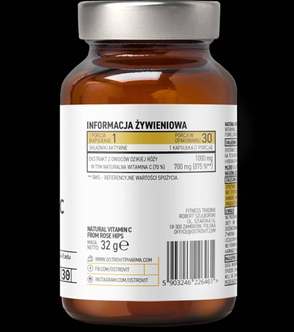 Φυσική βιταμίνη C 1000 mg/από ροδόχους 30 κάψουλες
