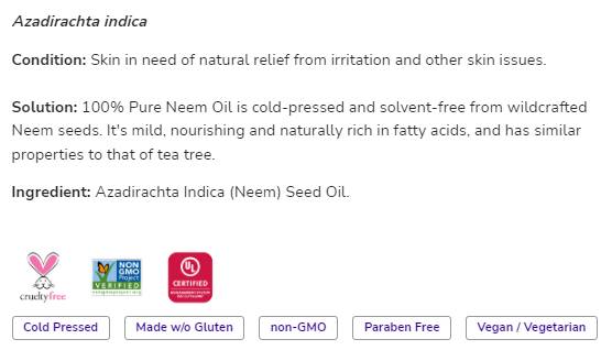 Λάδι Neem | 100% καθαρό azadirachta indica - 30 ml