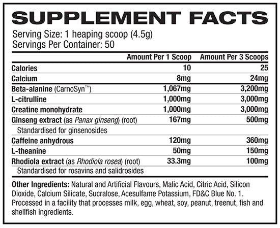 Neurocore Pro Series Pre -Workout - 215 γραμμάρια