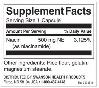 Niacinamide 500 mg/250 καπάκια - 0