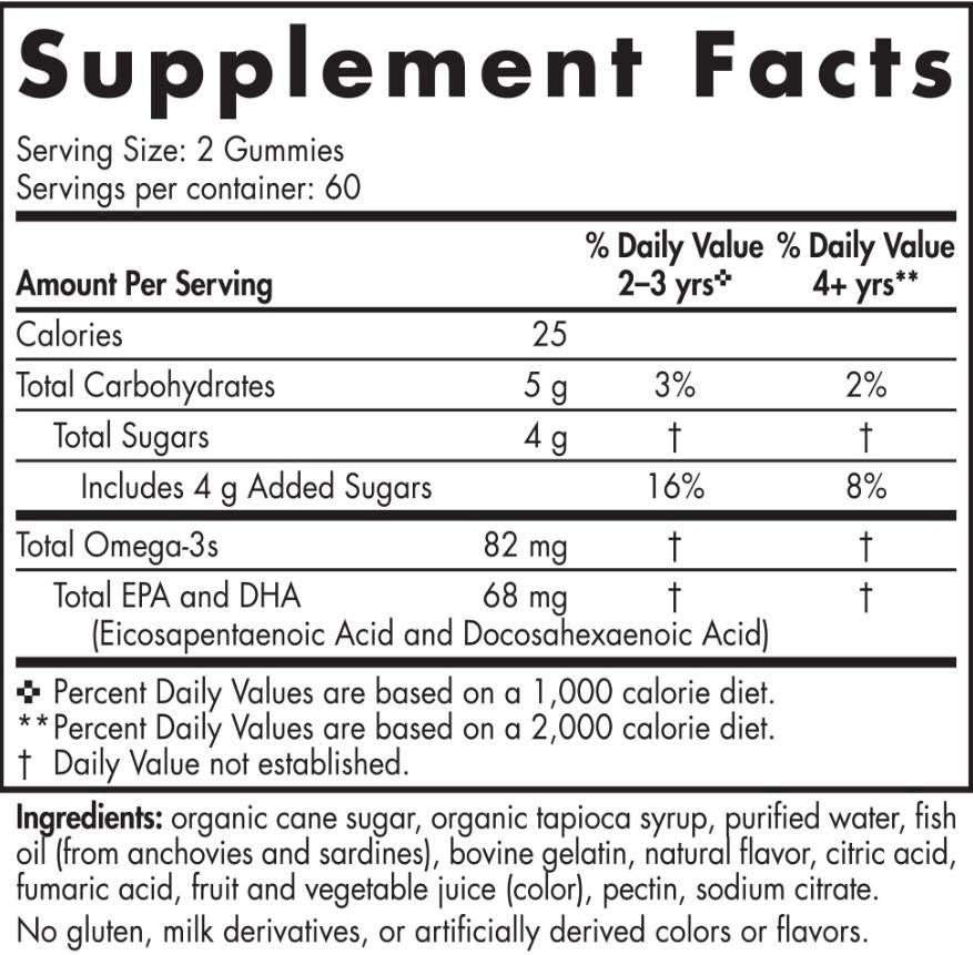 Nordic Omega -3 Gummies 82 mg - 120 Gummies
