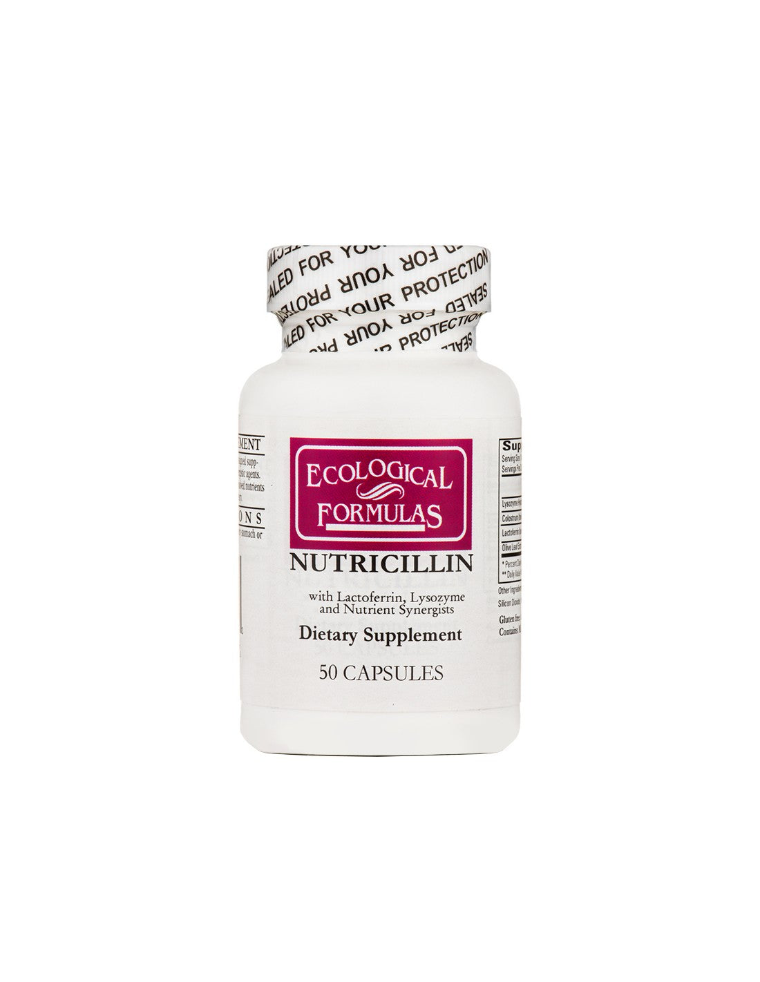 Nutricillin - Nutricillin, 50 κάψουλες οικολογικές φόρμουλες
