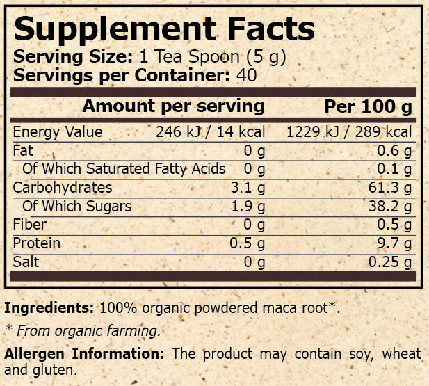 <tc>Pure Nutrition</tc> - ΒΙΟΛΟΓΙΚΗ ΜΑΚΑ - 200 γρ.