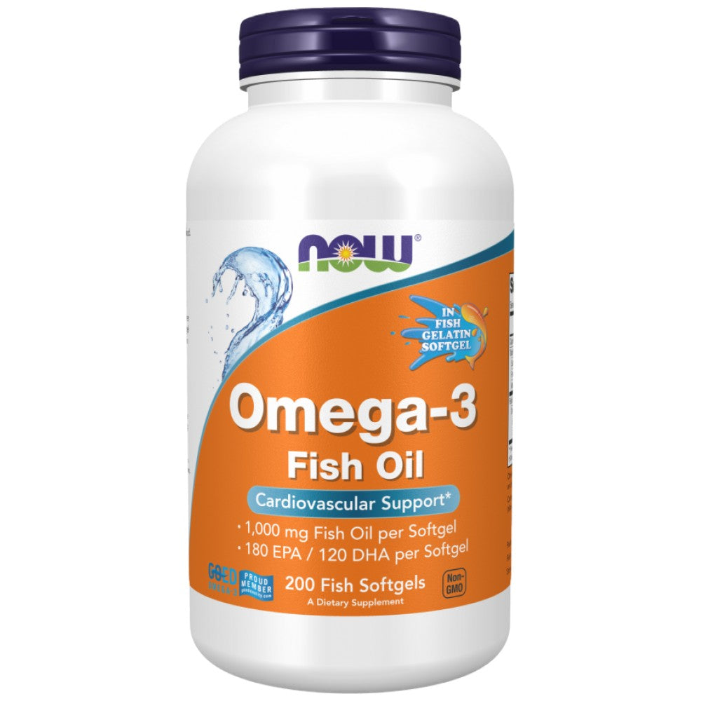 Ωμέγα 3 1000 mg | Ζελατίνη ψαριού Softgels - 200 κάψουλες gel