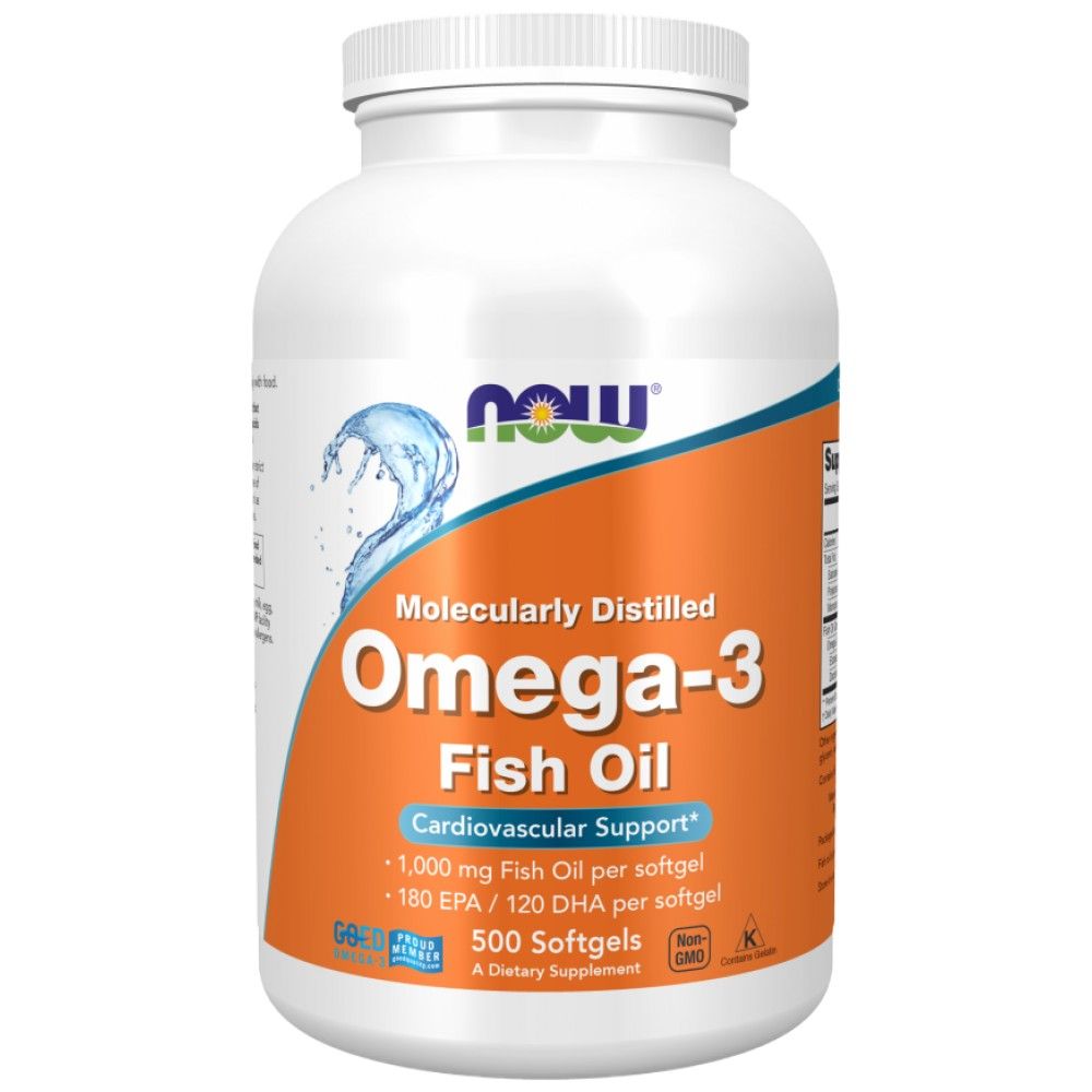 Ωμέγα 3 1000 mg/μοριακά αποσταγμένο - 500 κάψουλες gel