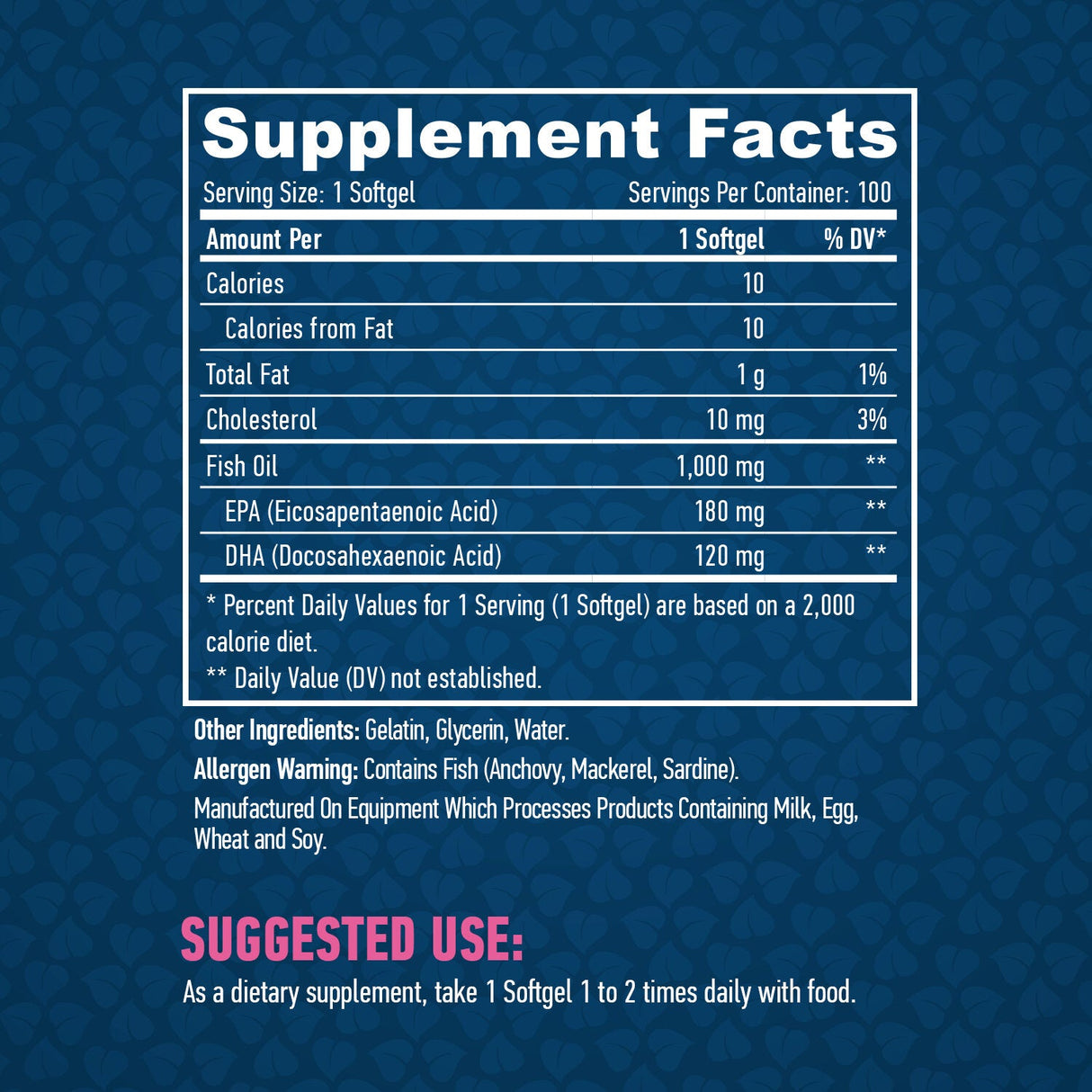 Ωμέγα 3 1000mg./100 softgels