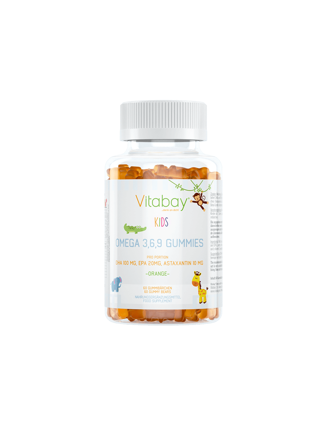 Omega 3-6-9 Gummies Kids/Omega 3-6-9 για παιδιά, 60 δισκία ζελέ με πορτοκαλί γεύση
