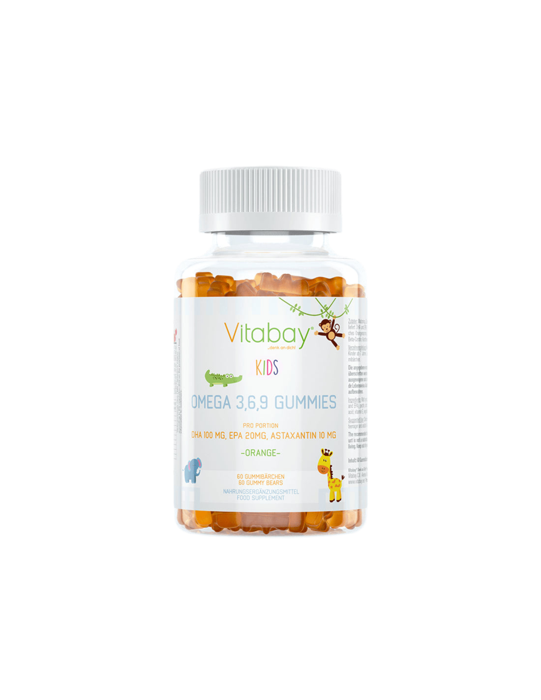 Omega 3-6-9 Gummies Kids/Omega 3-6-9 για παιδιά, 60 δισκία ζελέ με πορτοκαλί γεύση