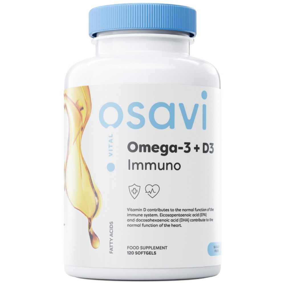 Ωμέγα -3 + D3 Immuno - 120 κάψουλες πηκτής
